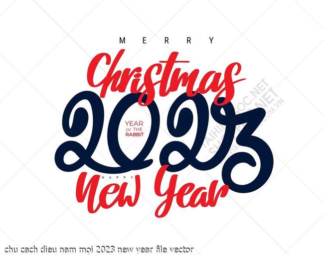chu cach dieu nam moi 2023 new year file vector